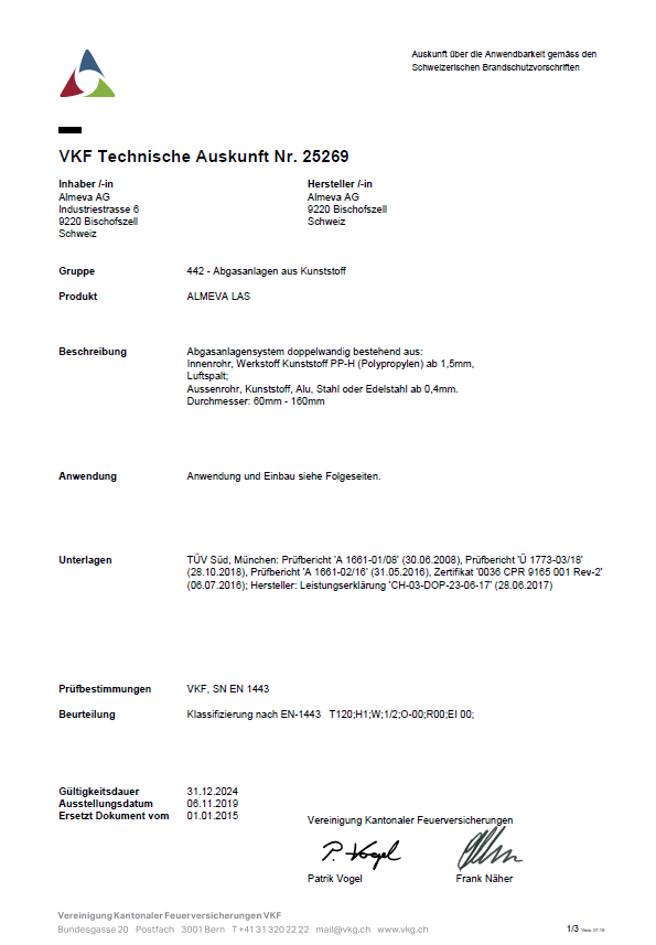VKF Technische Auskunft 25269